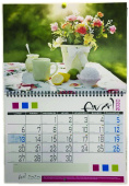 Calendrier paysage mural simple A3